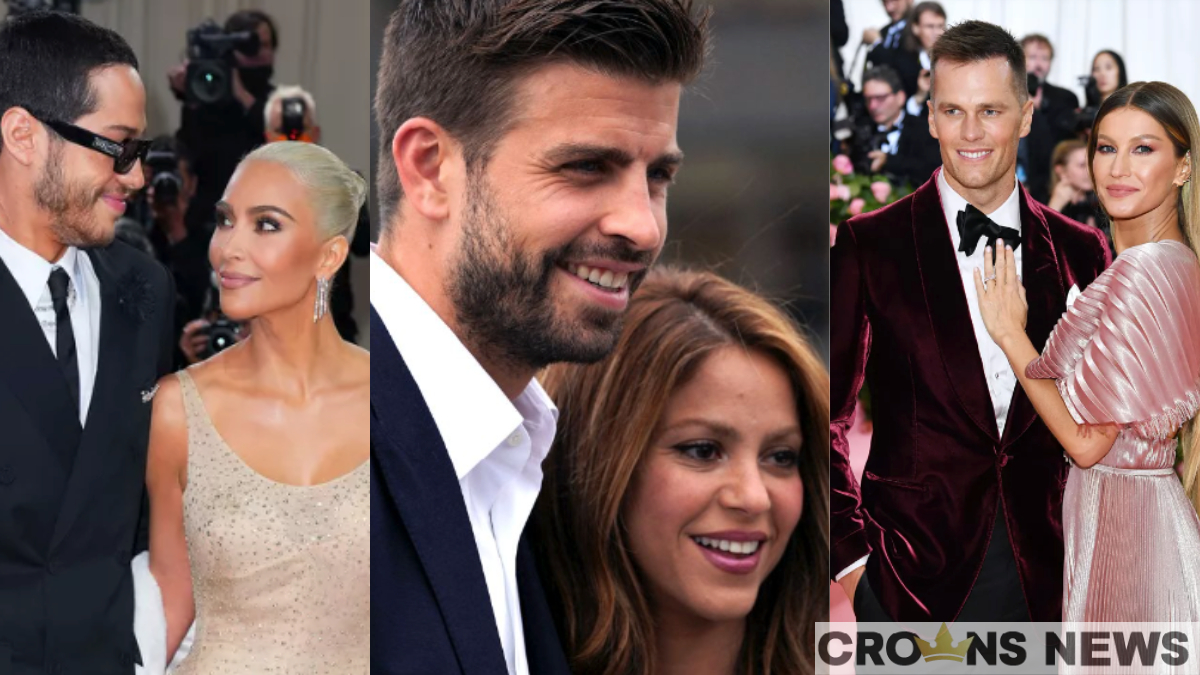 Kim Kardashian & Pete Davidson, Shakira & Pique, Tom Brady & Gisele Bündchen.